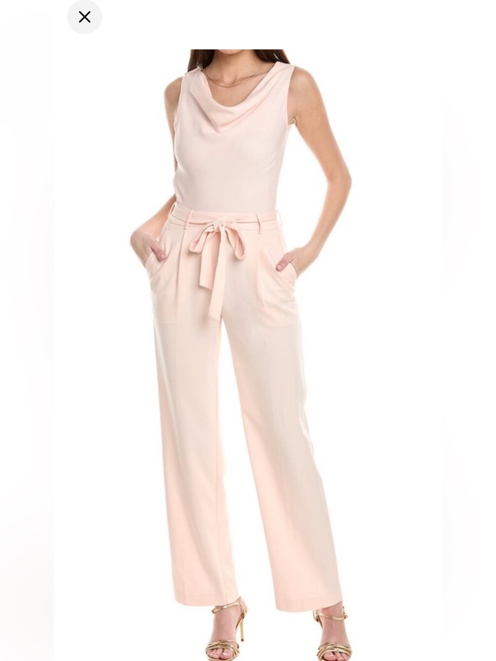 Reiss maple Pale Pink Tie-Waist jumpsuit. NWT
